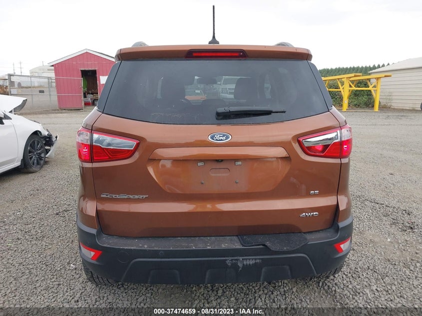 VIN MAJ6P1ULXJC233812 2018 FORD ECOSPORT SE