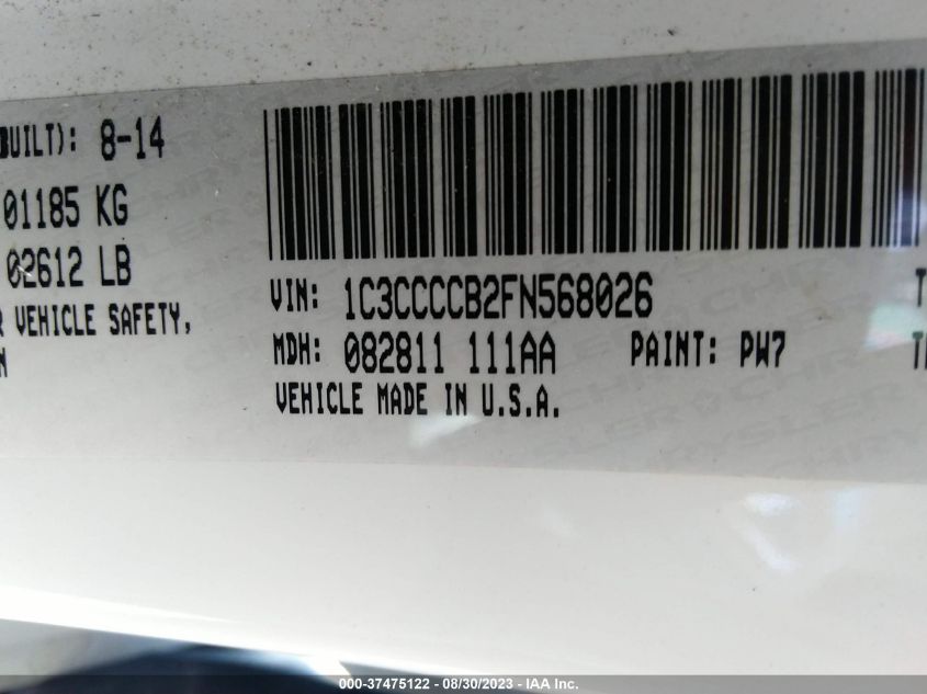 2015 CHRYSLER 200 C - 1C3CCCCB2FN568026