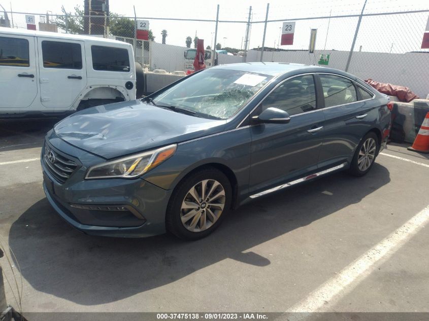 2015 HYUNDAI SONATA 2.4L SPORT - 5NPE34AF4FH254474