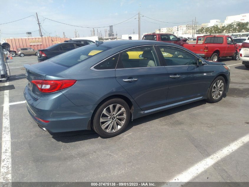 2015 HYUNDAI SONATA 2.4L SPORT - 5NPE34AF4FH254474