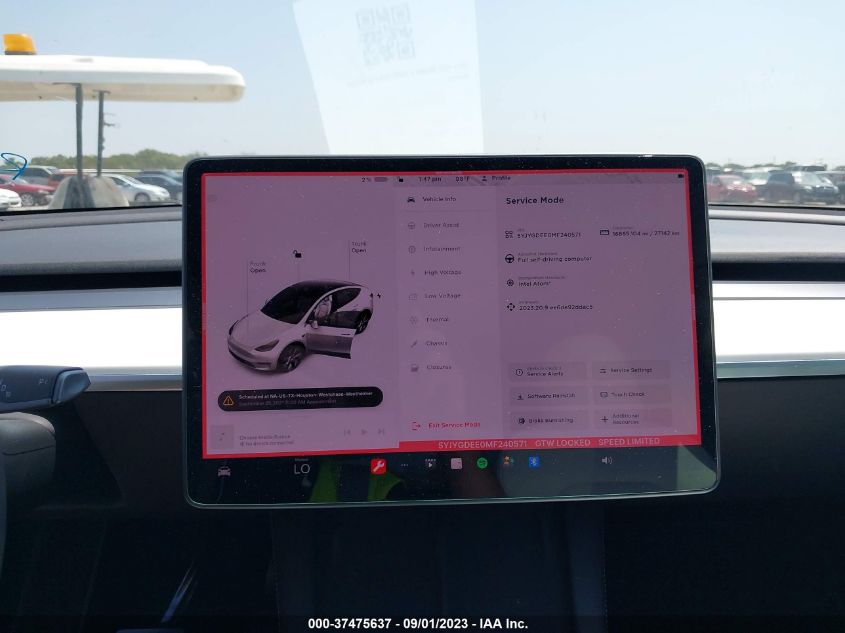 2021 TESLA MODEL Y - 5YJYGDEE0MF240571