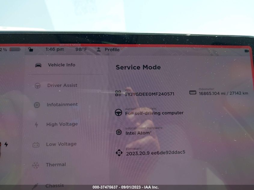 2021 TESLA MODEL Y - 5YJYGDEE0MF240571