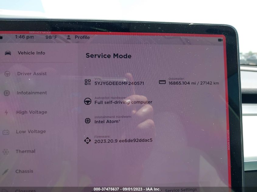 2021 TESLA MODEL Y - 5YJYGDEE0MF240571