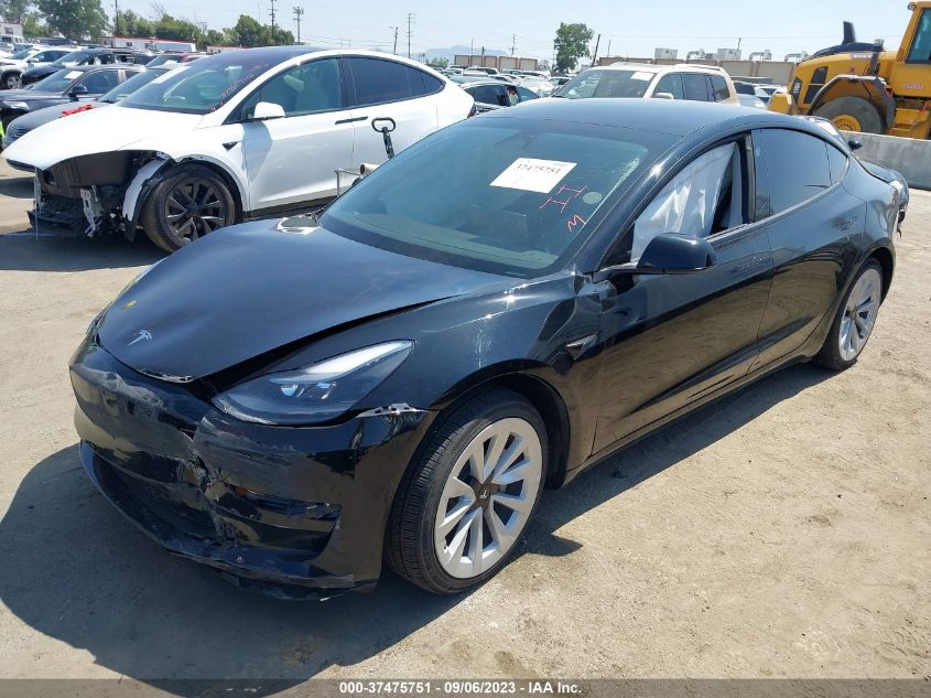 2022 TESLA MODEL 3 LONG RANGE - 5YJ3E1EB0NF209827