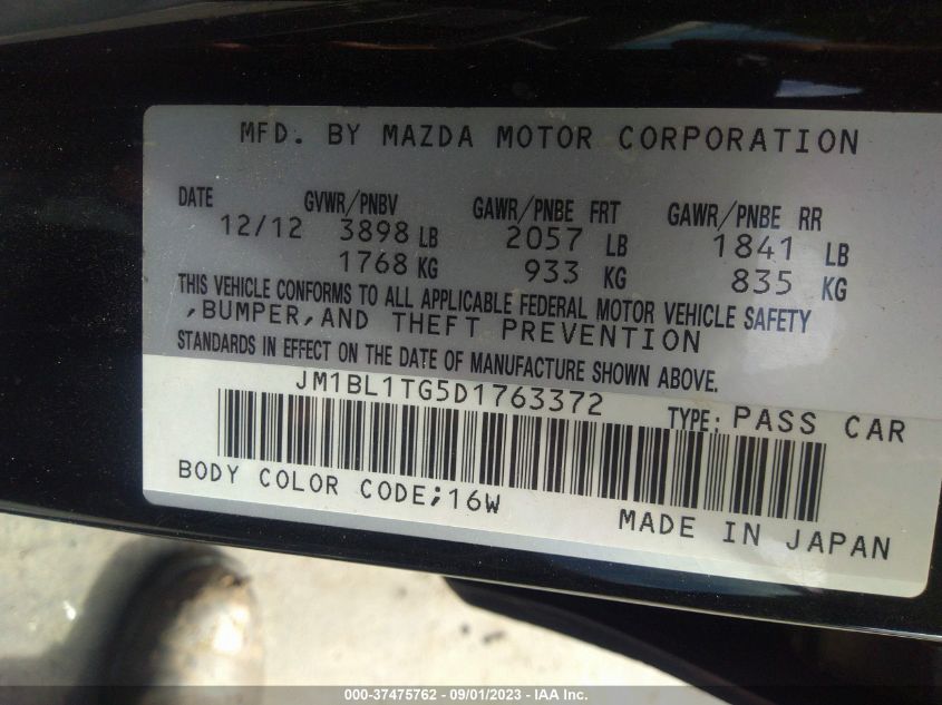 2013 MAZDA MAZDA3 I SV - JM1BL1TG5D1763372
