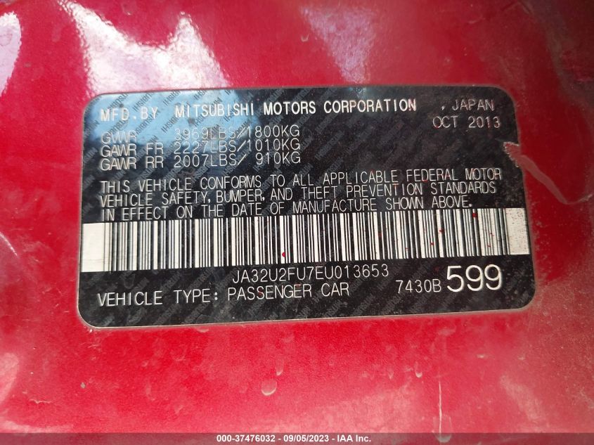 2014 MITSUBISHI LANCER ES - JA32U2FU7EU013653