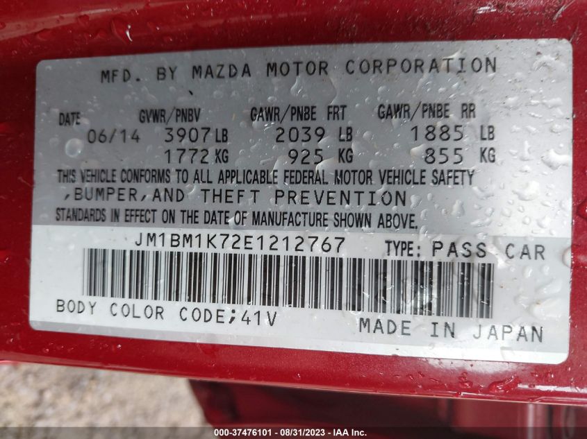 2014 MAZDA MAZDA3 I SPORT - JM1BM1K72E1212767
