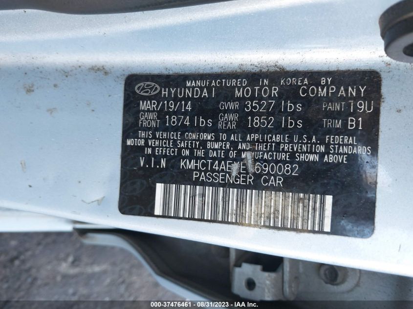 2014 HYUNDAI ACCENT GLS - KMHCT4AEXEU690082