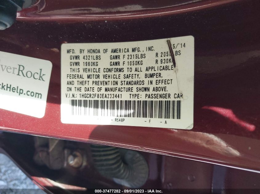 2014 HONDA ACCORD SEDAN EX-L - 1HGCR2F80EA233441