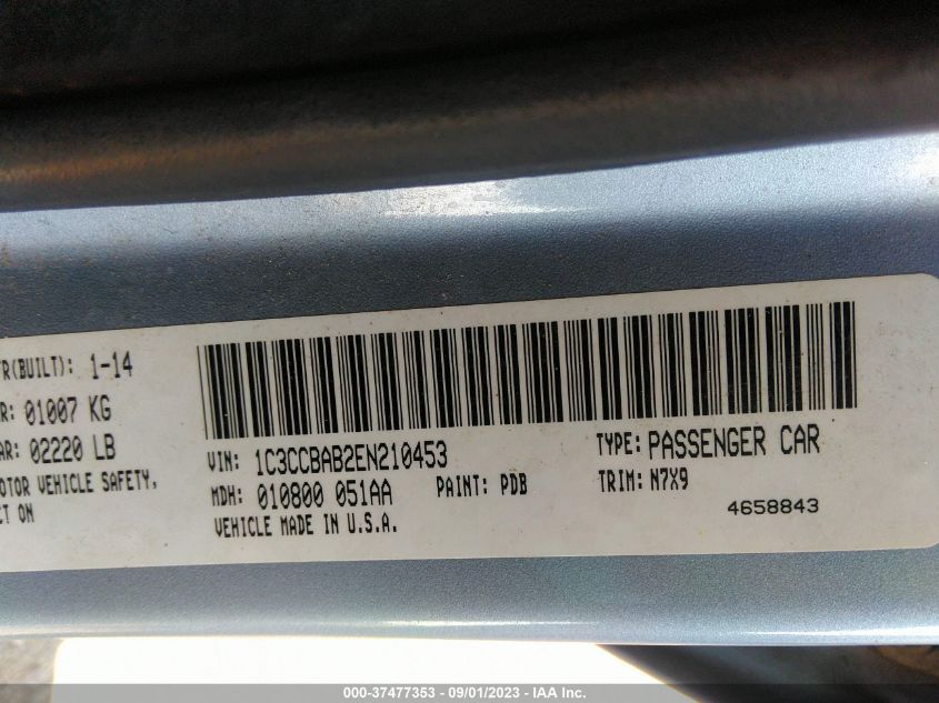 2014 CHRYSLER 200 LX - 1C3CCBAB2EN210453