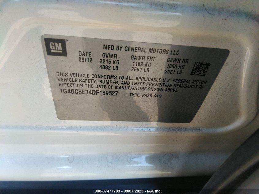 2013 BUICK LACROSSE - 1G4GC5E34DF159527