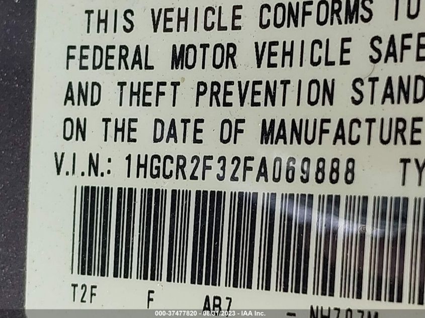 2015 HONDA ACCORD SEDAN LX - 1HGCR2F32FA069888