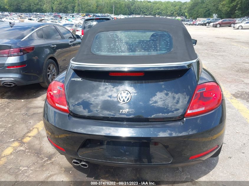 2015 VOLKSWAGEN BEETLE CONVERTIBLE 2.0L TDI 3VW5A7AT8FM809219