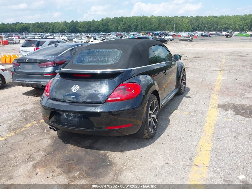 2015 VOLKSWAGEN BEETLE CONVERTIBLE 2.0L TDI 3VW5A7AT8FM809219