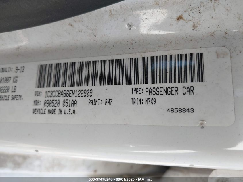 2014 CHRYSLER 200 LX - 1C3CCBAB6EN122909
