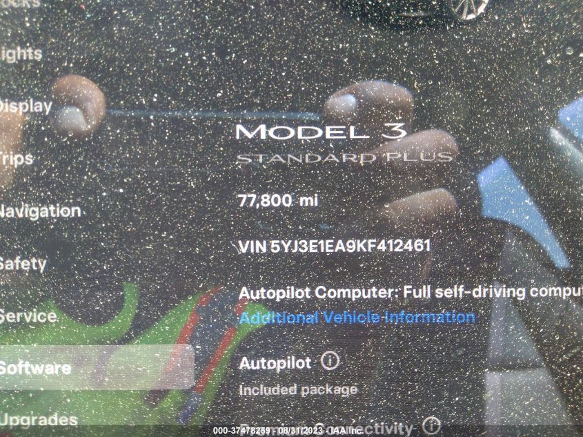 2019 TESLA MODEL 3 - 5YJ3E1EA9KF412461