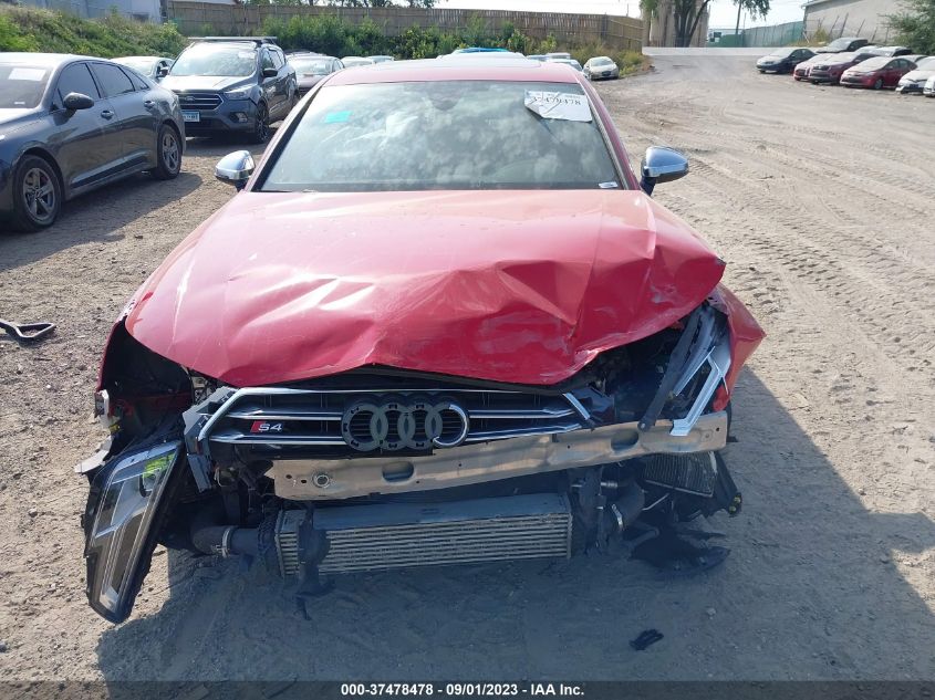 2018 AUDI S4 PREMIUM PLUS WAUB4AF45JA200880