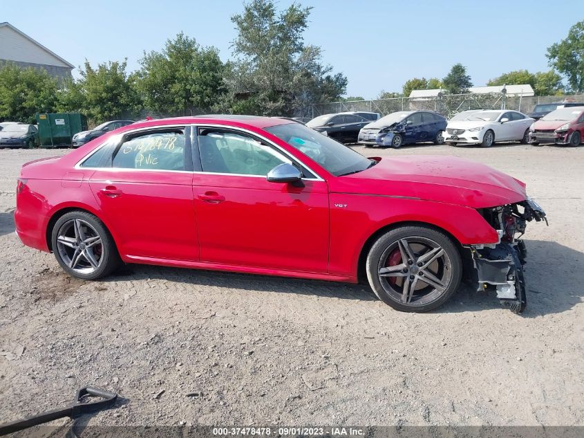 2018 AUDI S4 PREMIUM PLUS WAUB4AF45JA200880