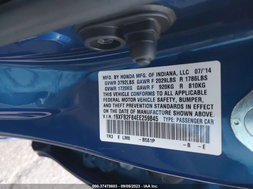 2014 HONDA CIVIC SEDAN EX - 19XFB2F84EE259845