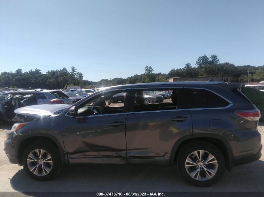 2015 TOYOTA HIGHLANDER XLE - 5TDJKRFH1FS177193