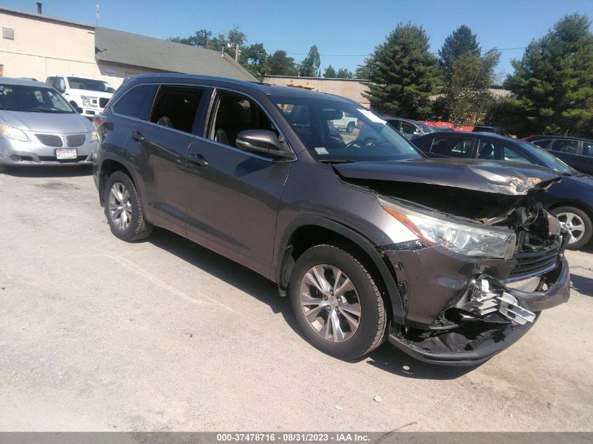 2015 TOYOTA HIGHLANDER XLE - 5TDJKRFH1FS177193