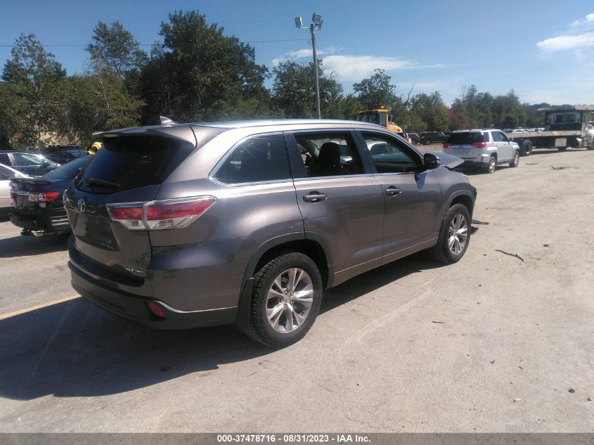 2015 TOYOTA HIGHLANDER XLE - 5TDJKRFH1FS177193