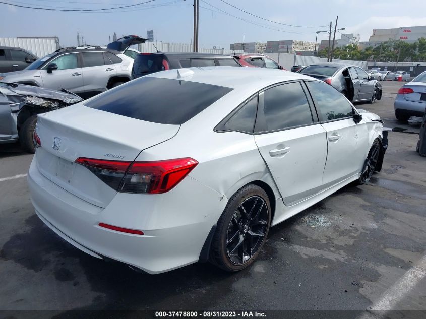 2022 HONDA CIVIC SEDAN SPORT - 2HGFE2F50NH561605