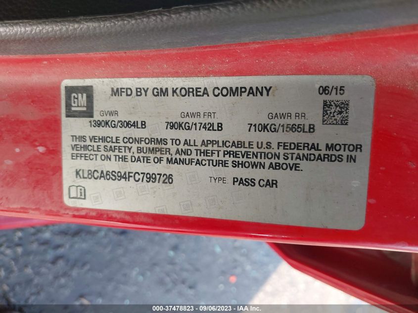2015 CHEVROLET SPARK LS - KL8CA6S94FC799726
