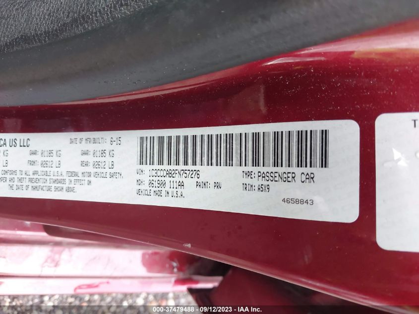 2015 CHRYSLER 200 LIMITED - 1C3CCCAB2FN757276