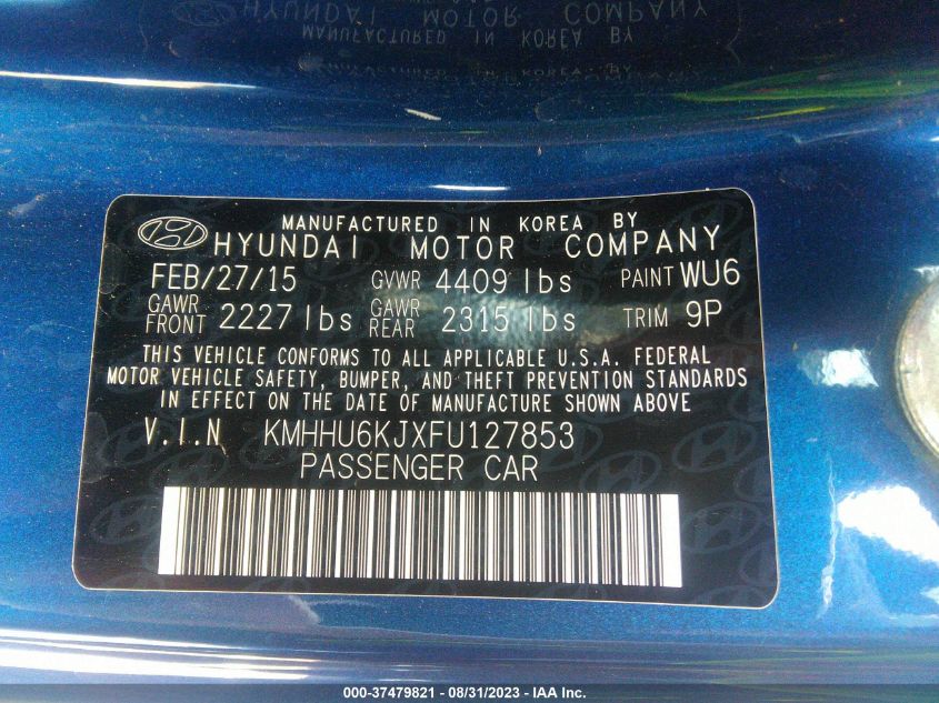 2015 HYUNDAI GENESIS  3.8 ULTIMATE - KMHHU6KJXFU127853