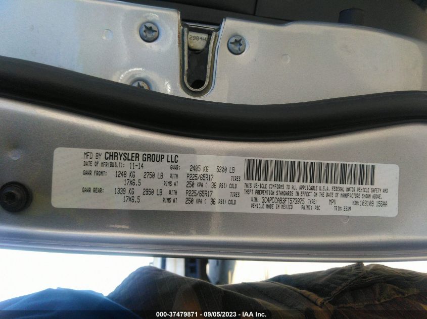 2015 DODGE JOURNEY AMERICAN VALUE PKG - 3C4PDCAB3FT573975
