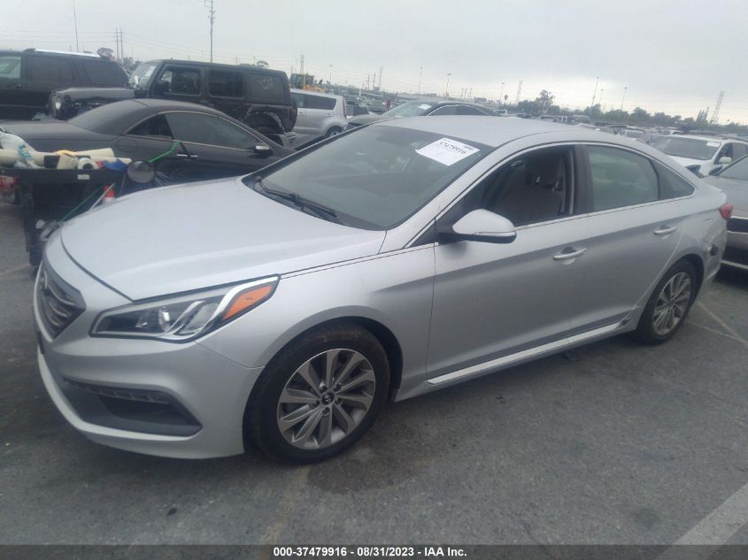 2016 HYUNDAI SONATA 2.4L SPORT - 5NPE34AF7GH407995