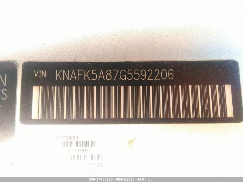 2016 KIA FORTE 5-DOOR LX - KNAFK5A87G5592206