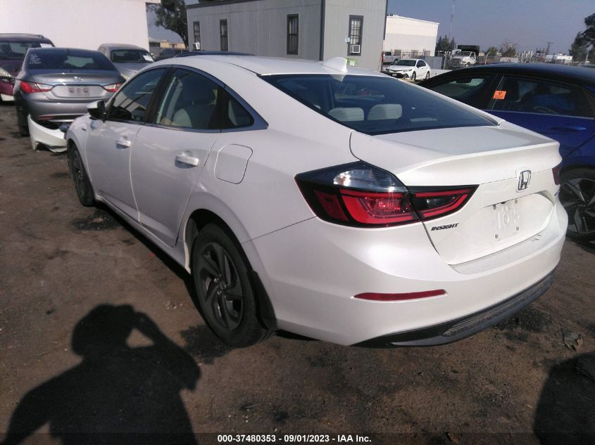 2019 HONDA INSIGHT EX - 19XZE4F56KE002168