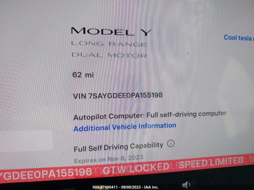 2023 TESLA MODEL Y - 7SAYGDEE0PA155198