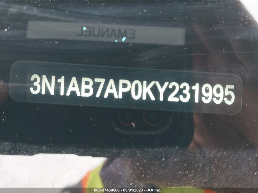 2019 NISSAN SENTRA SV - 3N1AB7AP0KY231995