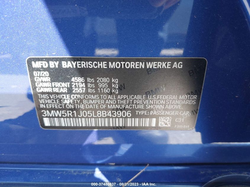 3MW5R1J05L8B43906 BMW 3 Series 330I 9