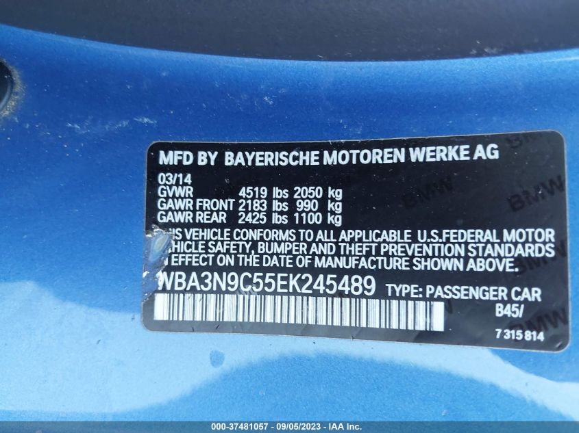 2014 BMW 428I XDRIVE - WBA3N9C55EK245489
