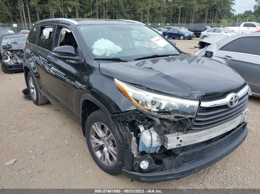 2015 TOYOTA HIGHLANDER XLE - 5TDJKRFH3FS098270