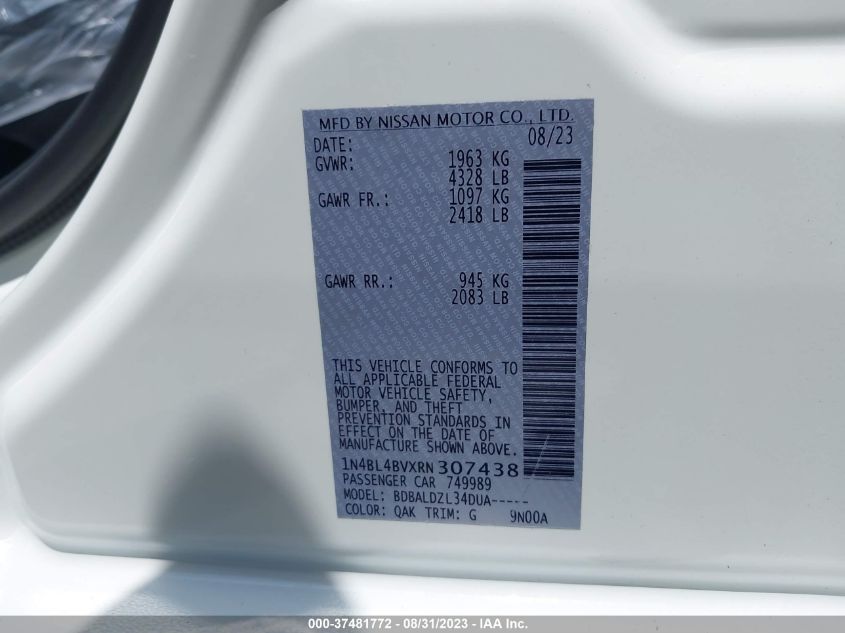 2024 NISSAN ALTIMA 2.5 S - 1N4BL4BVXRN307438