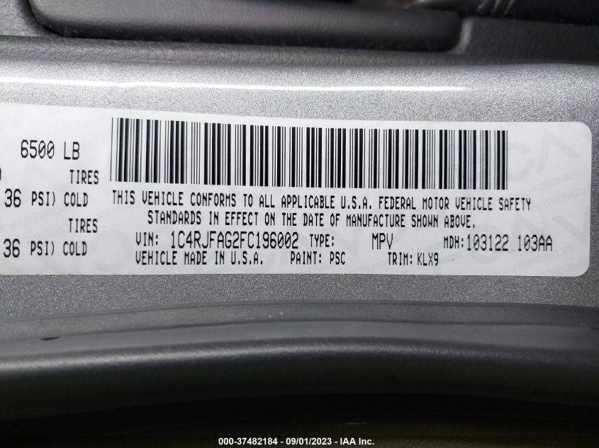 2015 JEEP GRAND CHEROKEE ALTITUDE - 1C4RJFAG2FC196002