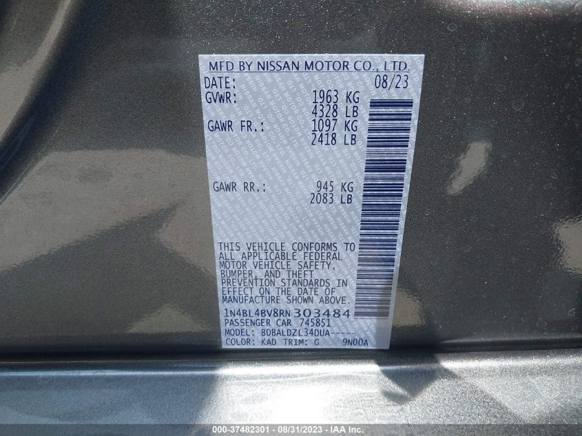 2024 NISSAN ALTIMA 2.5 S - 1N4BL4BV8RN303484