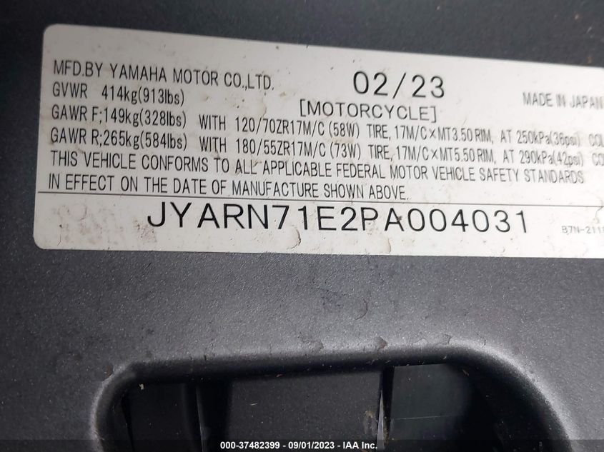 2023 YAMAHA MT09 - JYARN71EZPA004031