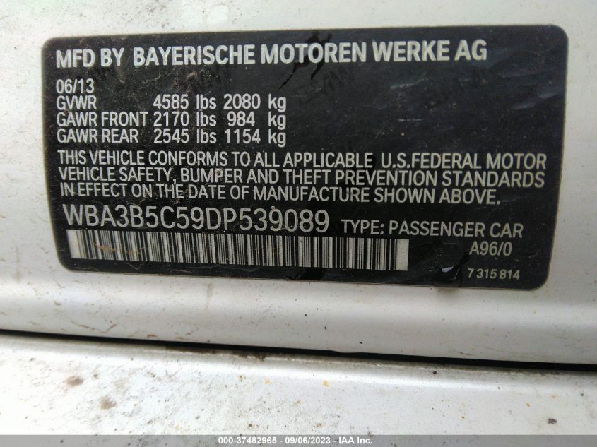 2013 BMW 328I XDRIVE - WBA3B5C59DP539089