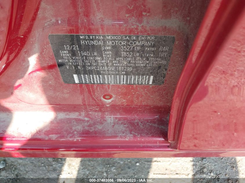 2022 HYUNDAI ACCENT SE - 3KPC24A60NE161299