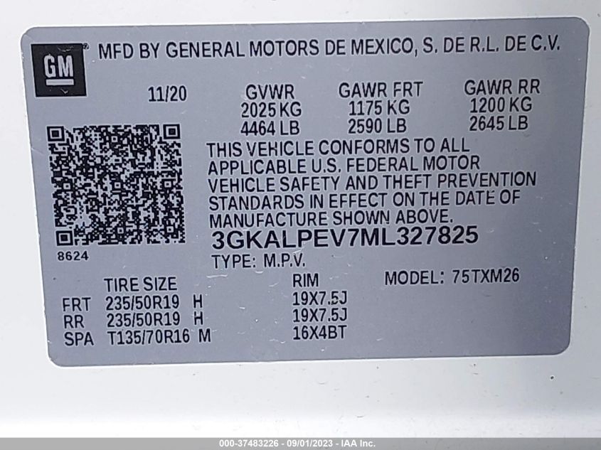 2021 GMC TERRAIN SLT - 3GKALPEV7ML327825