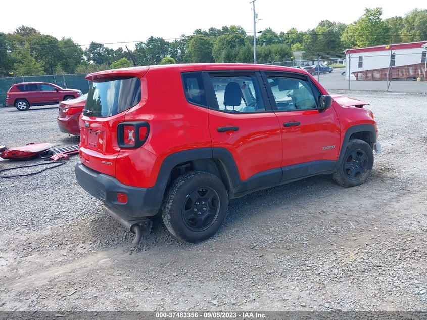 VIN ZACNJBAB4KPK22887 2019 JEEP RENEGADE SPORT