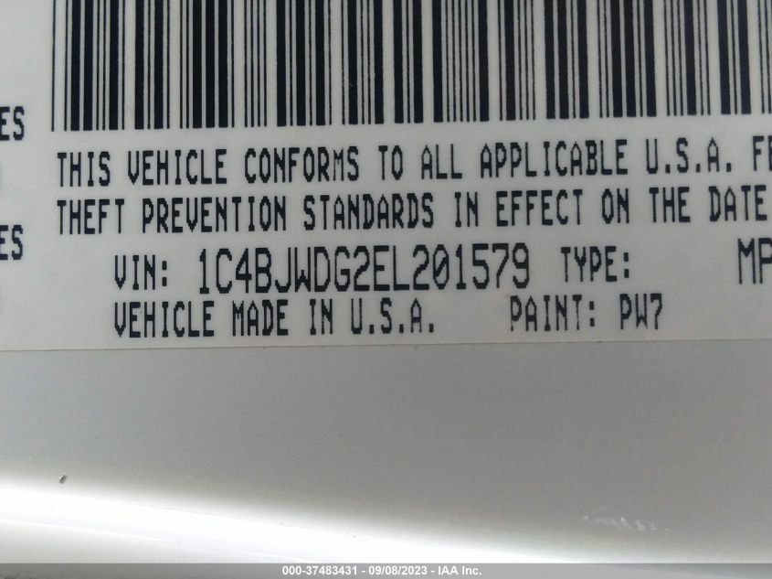 2014 JEEP WRANGLER UNLIMITED SPORT - 1C4BJWDG2EL201579