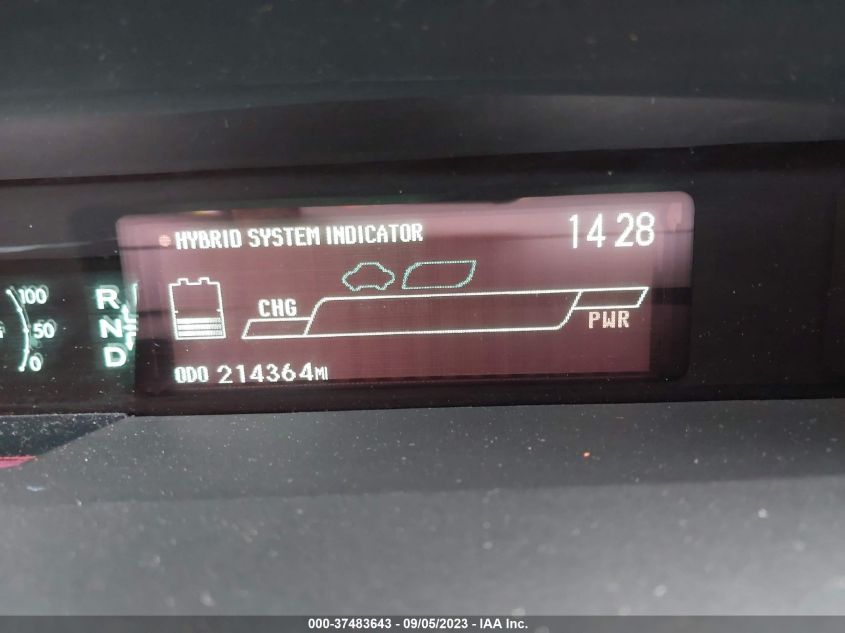 2014 TOYOTA PRIUS FOUR/FIVE/THREE/ONE/TWO - JTDKN3DU1E1764160