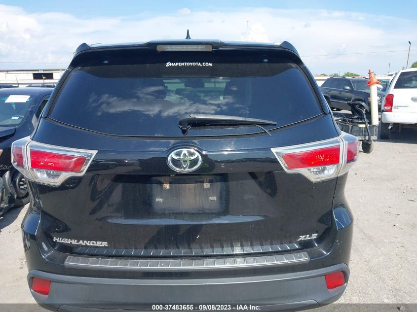 2016 TOYOTA HIGHLANDER XLE - 5TDKKRFH2GS149201